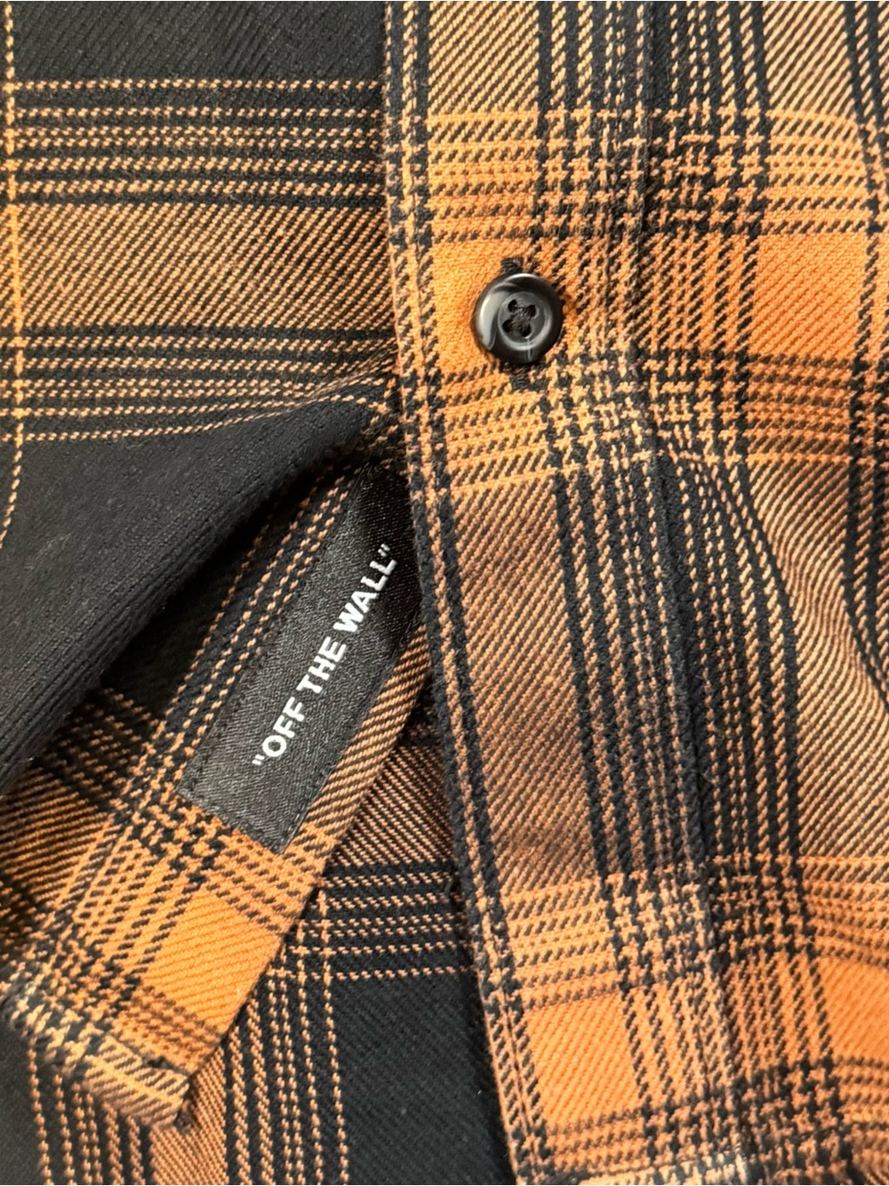Vans Monterey III Plaid Flannel Shirt Black Orange Men’s XL - Picture 4 of 14